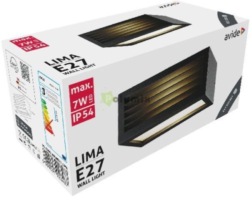 kültéri fali lámpa Lima 1xE27 IP54