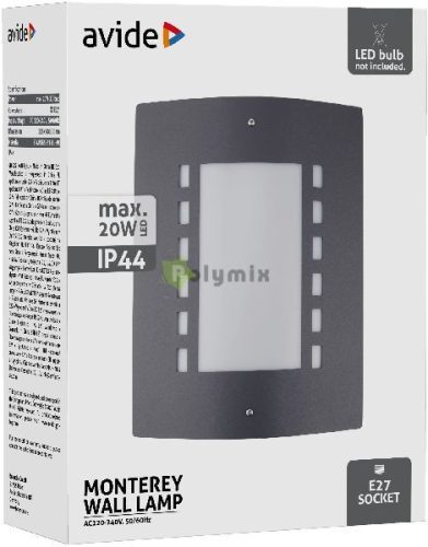 kültéri fali lámpa Monterey 1xE27 IP44 Antracit