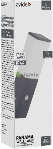 kültéri fali lámpa Panama 1xE27 PIR IP44 Antracit