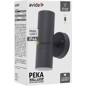 kültéri fali lámpa Peka 2xGU10 IP44 Antracit