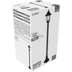 Kültéri Álló Lámpa Mateo-XL 122cm 1xE27 Fekete IP44