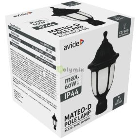 Kültéri Álló Lámpa Mateo XS 1xE27 Fekete IP44