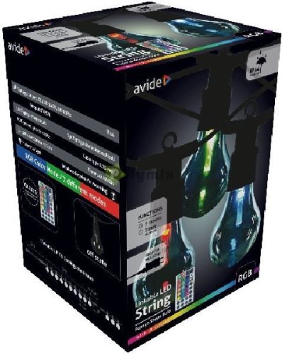 Kültéri Füzér 5m Papaya RGB Sorolható Távirányítóval