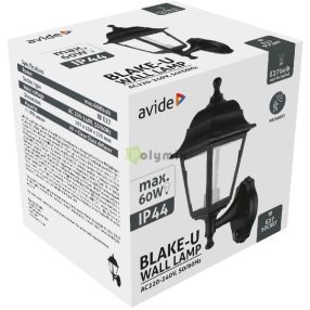 Kültéri Fali Lámpa Blake-U 1xE27 Fekete IP44 PIR