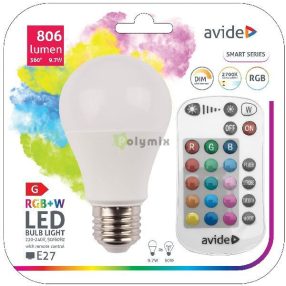 Smart LED Globe A60 9.7W RGB+W 2700K IR Távirányítóval