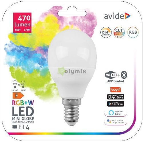 Smart LED Mini Globe 4.9W RGB+W WIFI + BLE APP Control