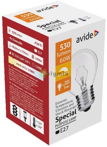 kisgömb Izzó P45 60W-E27 WW (hőálló)