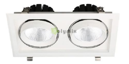 LED Downlight Sein Négyzetes 2x30W IP20 5600lm 20° NW 4000K