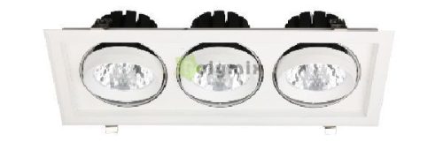 LED Downlight Sein Négyzetes 3x30W IP20 8400lm 20° NW 4000K