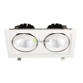   LED Downlight Sein Négyzetes 2x30W IP20 5600lm 20° WW 3000K