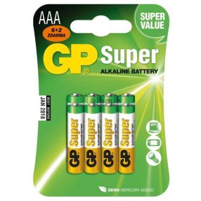 Super alkáli mikroceruzaelem 6+2