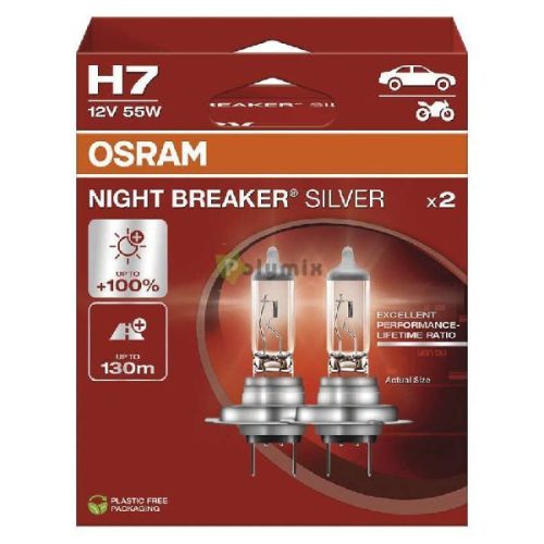 #BULB H7 12V/55W NIGHT BREAKER SILVER - BOX (2pc)