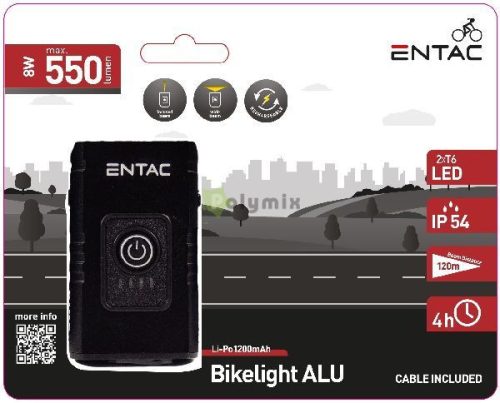 Biciklilámpa ALU 8W