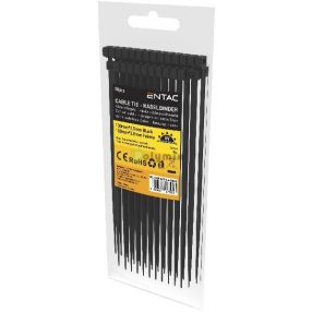 Kábelkötegelő 2.5mmx100mm Fekete 50 db/cs