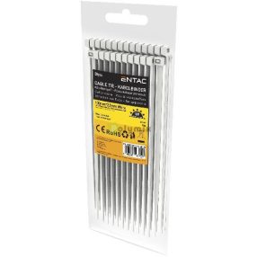 Kábelkötegelő 2.5mmx100mm Fehér 50 db/cs