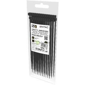 Kábelkötegelő 4.8mmx550mm Fekete 50 db/cs