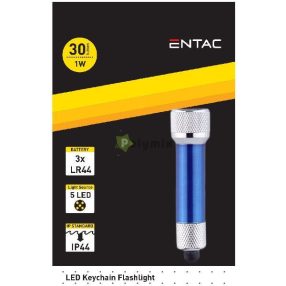 Elemlámpa 5LED Kulcstartós Kék