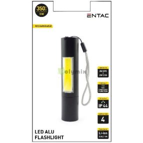   Elemlámpa Újratölthető 3W 1200mAh (PowerBank funkció) csuklópánttal