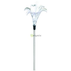   Entac Kerti Szolár Lámpa 34cm RGB Rozsdamentes acél liliom forma