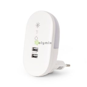 Éjjeli Fény 3000K Fényerőszabályzós 2 USB Porttal