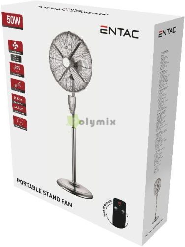 Hordozható Fém Álló Ventilátor 50W Távirányítóval