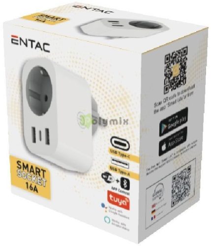 Smart Hálózati Adapter 1x Type-F, 2xUSB-A, 1xUSB-C 2.4A WIBLE