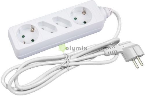 Elosztó 4 Foglalat 2x16A 2x2.5A 1,5m 3G1,5