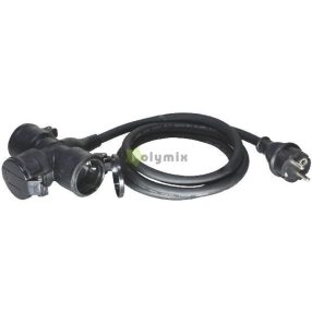 Elosztó 3 Foglalat 0.5m IP44