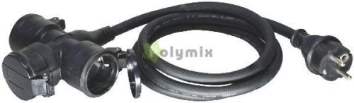 Elosztó 3 Foglalat 0.5m IP44