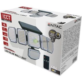   Napelemes Műanyag Fali lámpa 2.5W SMD CCT 5 fej mozgásérzékelővel + IR