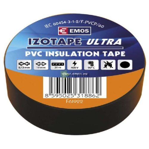 SZALAG PVC 19/20 FEKETE