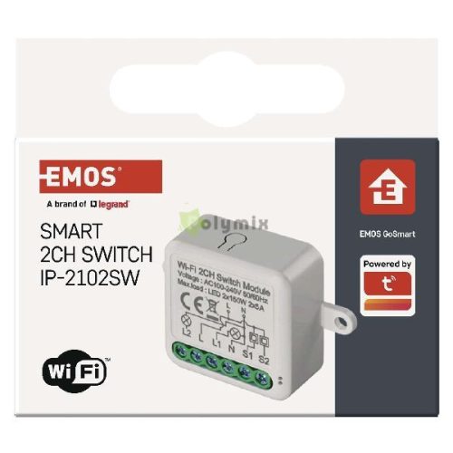 GoSmart kapcsolómodul IP-2102SW, WiFi, 2 csatornás