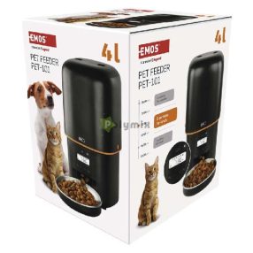 Pet Care állateledel adagoló, 4 L, fekete