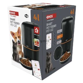 GoSmart állateledel adagoló, 4 l, fekete, Wi-Fi