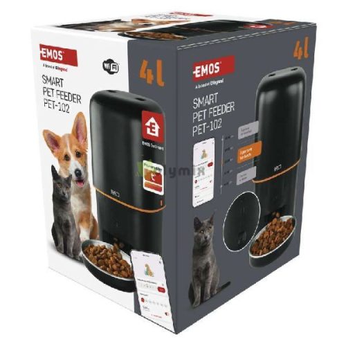 GoSmart állateledel adagoló, 4 l, fekete, Wi-Fi