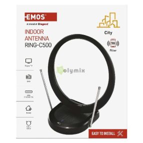   Szobaantenna CITY RING–C500, DVB-T2, DAB, LTE/4G/5G szűrő