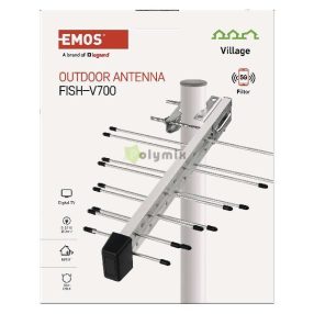   Univerzális antenna VILLAGE FISH–V700, DVB-T2, LTE/4G/5G szűrő