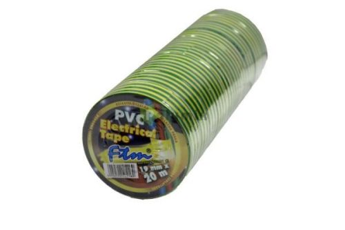 20 m-es (19mmx20m) zöld-sárga szigetelőszalag