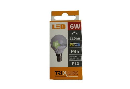 6W-E14 LED kisgömb izzó 2700K