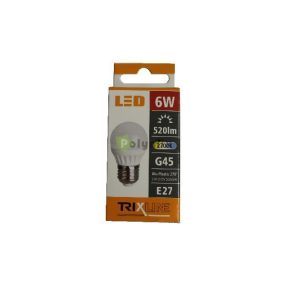 6W-E27 LED kisgömb izzó 2700K
