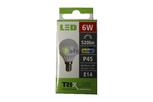 6W-E14 LED kisgömb izzó 4200K