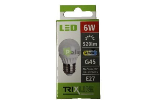 6W-E27 LED kisgömb izzó 4200K