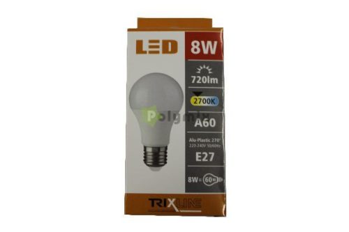 8W-E27 A60 LED izzó 2700K