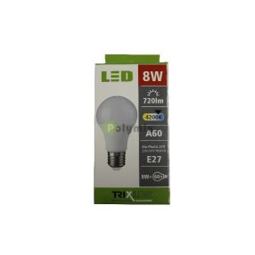 8W-E27 A60 LED izzó 4200K