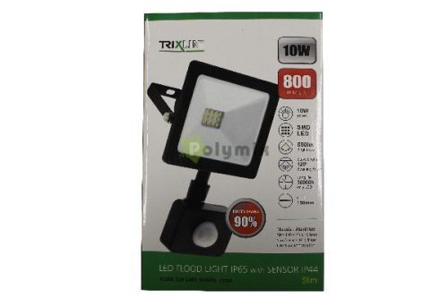 10W érzékelős LED fényvető 4200K fekete