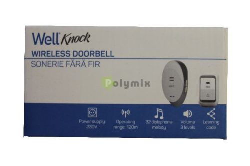 Knock vezeték nélküli csengő 220V 120m