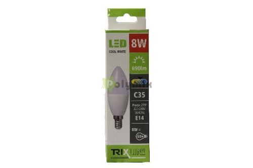 8W-E14 C35 gyertya LED izzó 4200K