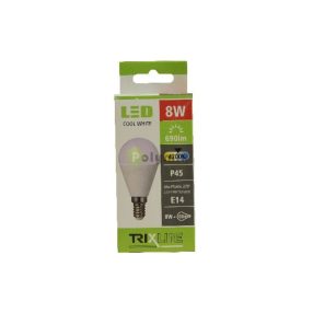 8W-E14 G45 kisgömb LED izzó 4200K
