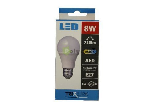 8W-E27 A60 LED izzó 6500K