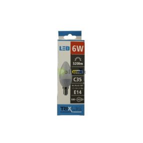 6W-E14 gyertya LED izzó 6500K